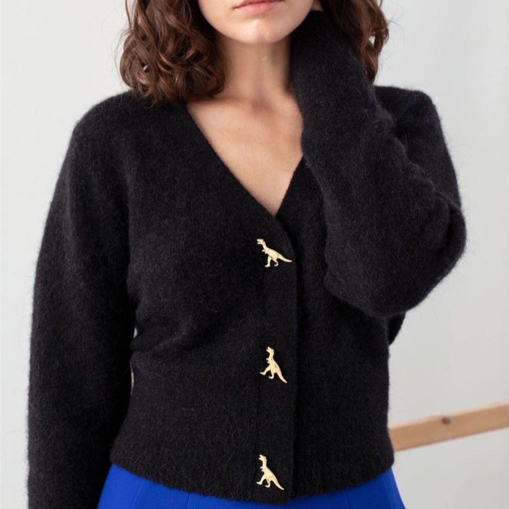 & Other Stories Dinosaur Button Cardigan